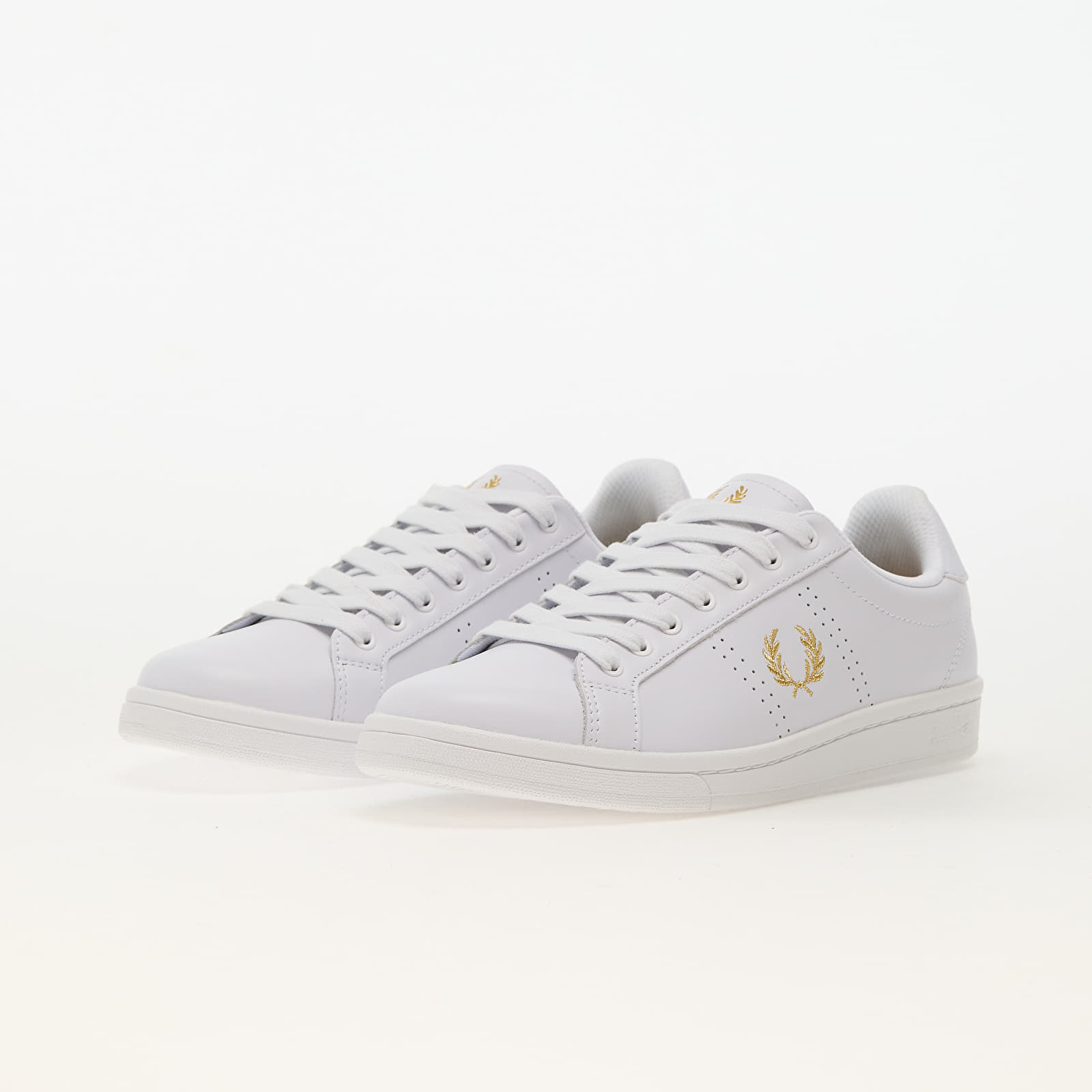 Zapatillas Hombre FRED PERRY B721 Leather White/ Gold