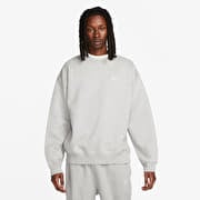 Nike Solo Swoosh Men's Fleece Crew Dk Grey Heather/ White