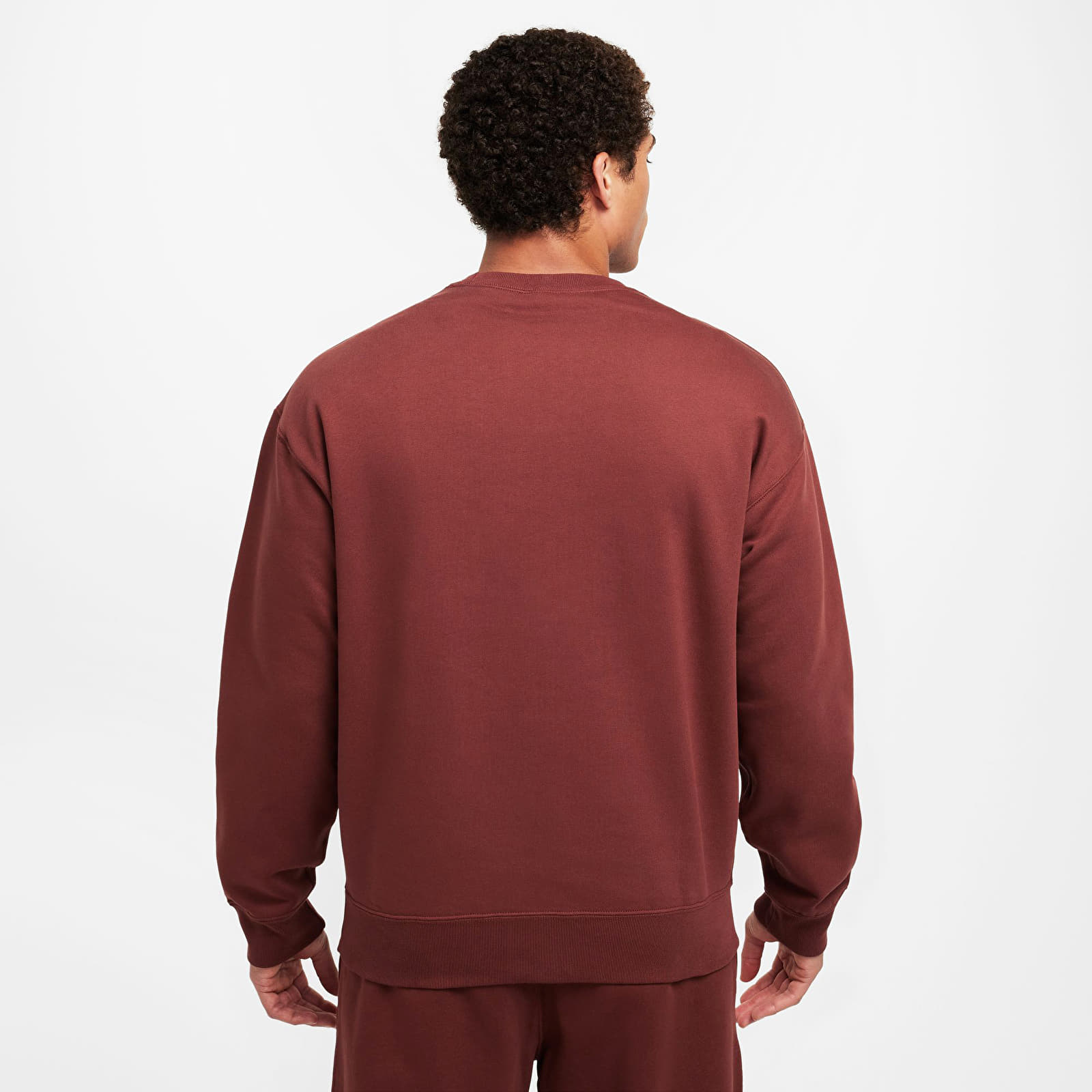 Bluzy Nike Solo Swoosh Men's Fleece Crew Dark Pony/ White