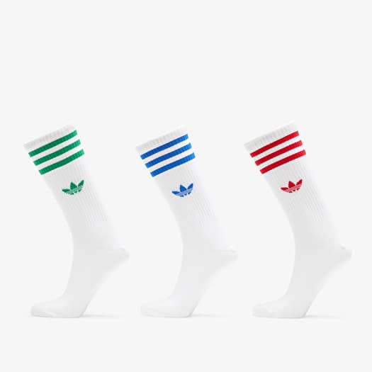 adidas High Crew Sock 3-Pack White/ Better Scarlet/ Blue/ Green