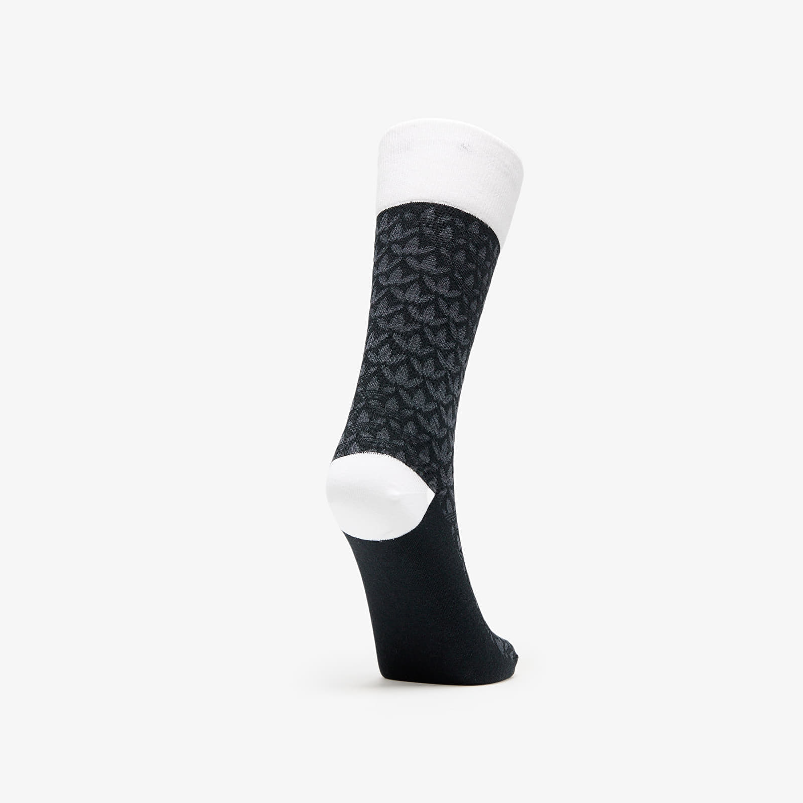 adidas Monogram Crew Socks 2-Pack Black/ White M