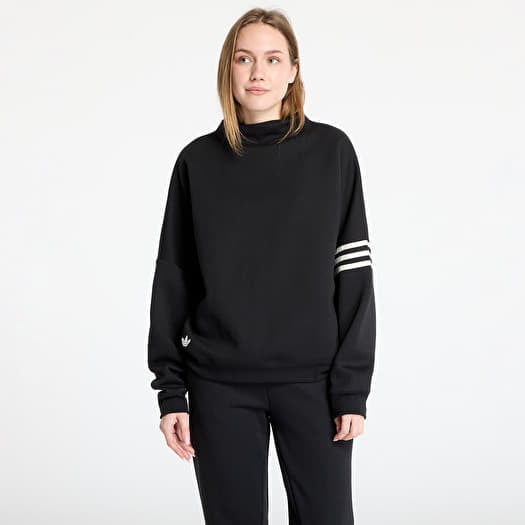 adidas Neuclassics Oversized Mock Neck Sweatshirt Black/ Cream White
