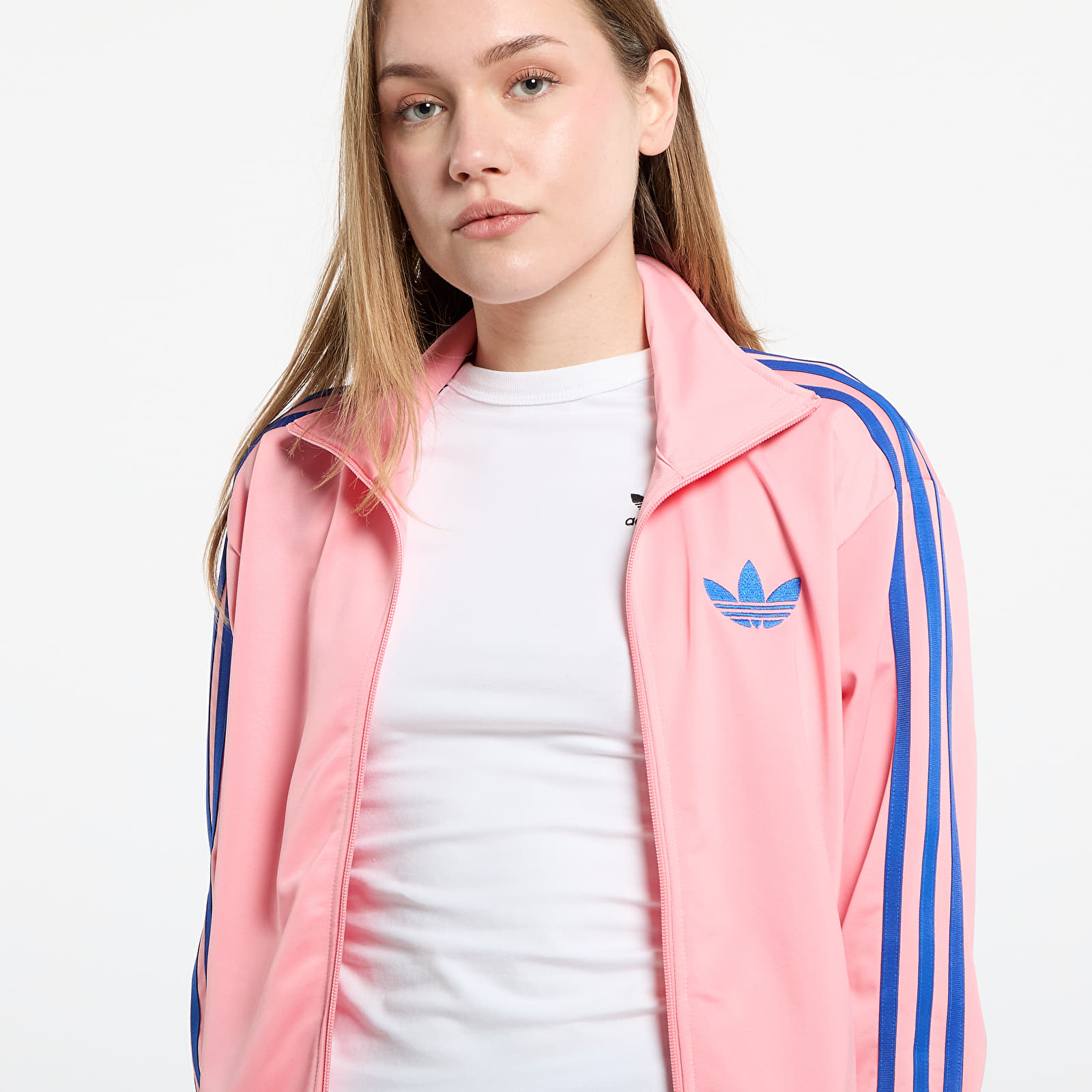 Women's Sweatshirts adidas Firebird Adicolor Classic Loose Tracktop Semi Pink Spark/ Blue