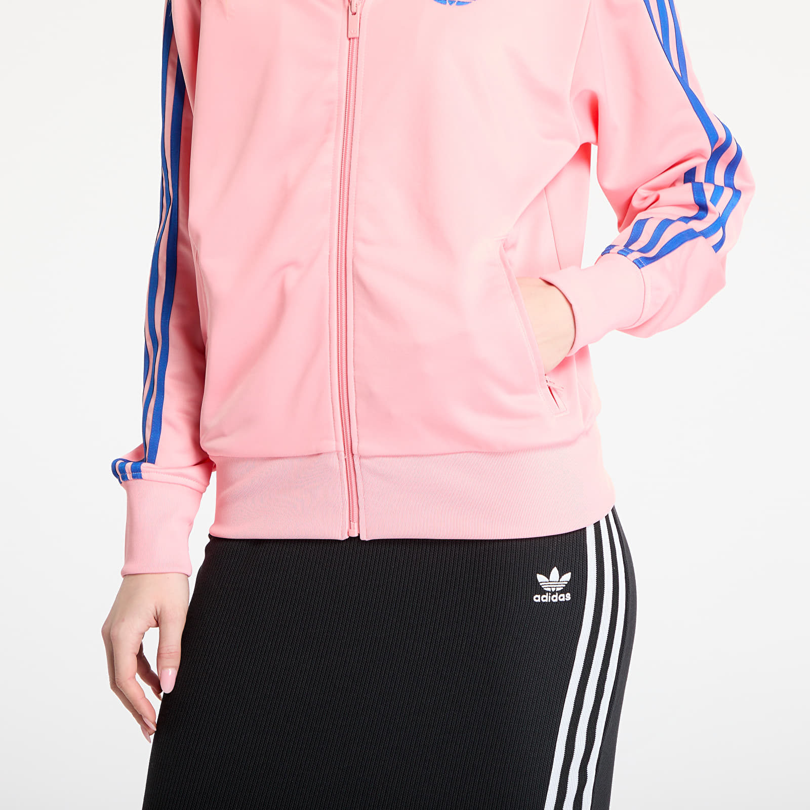 Women's Sweatshirts adidas Firebird Adicolor Classic Loose Tracktop Semi Pink Spark/ Blue