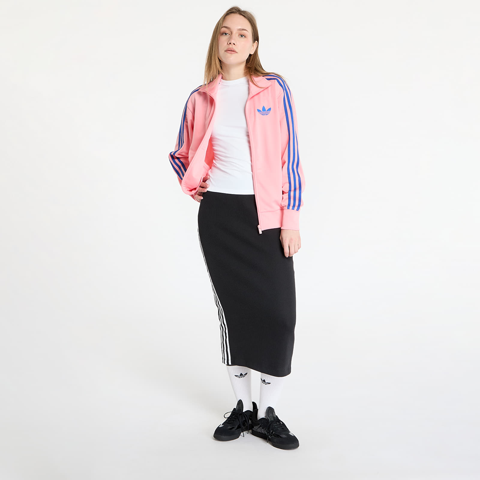 Women's Sweatshirts adidas Firebird Adicolor Classic Loose Tracktop Semi Pink Spark/ Blue
