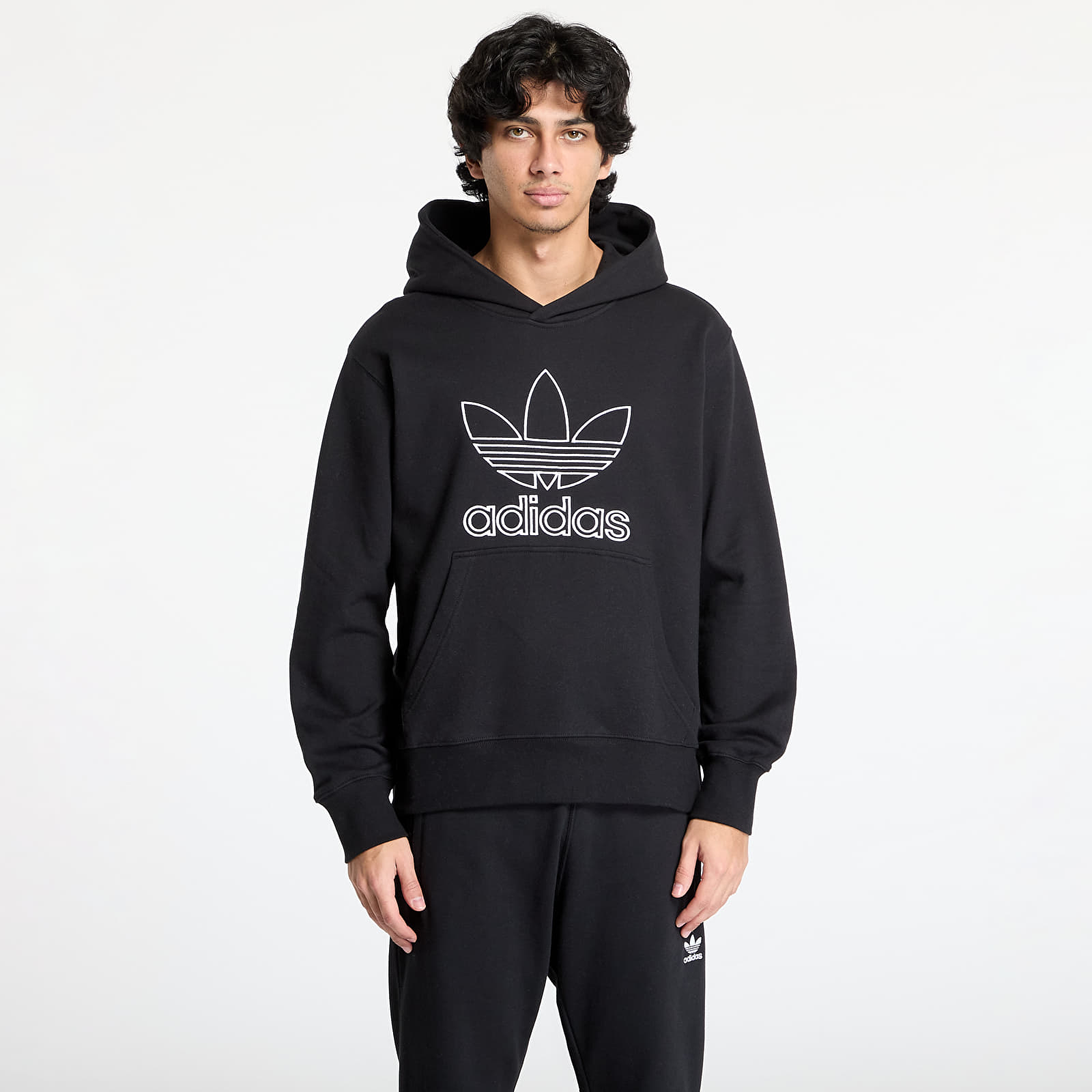 Hoodies and sweatshirts  adidas Adicolor Outline Trefoil Hoody Black