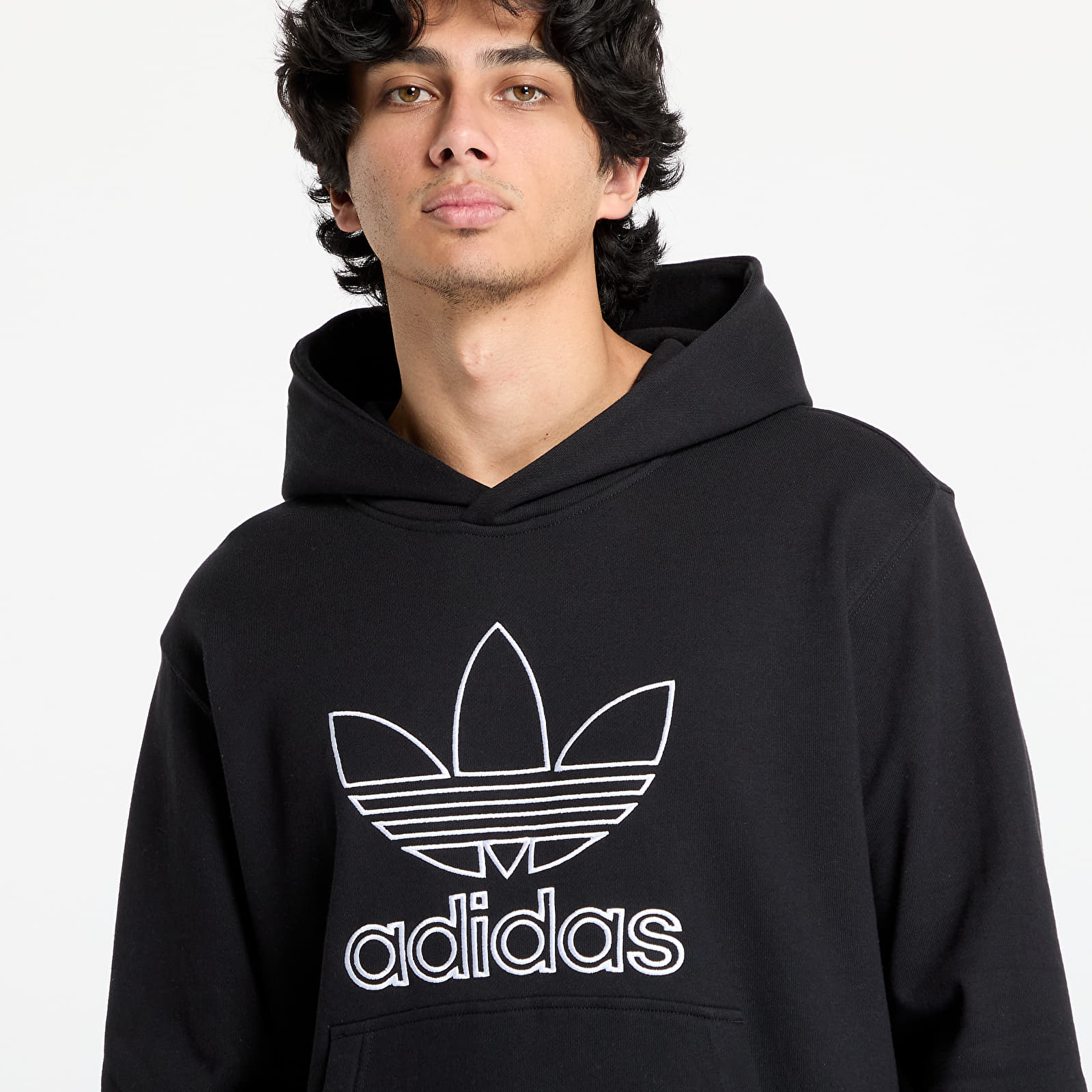 Hoodies and sweatshirts  adidas Adicolor Outline Trefoil Hoody Black