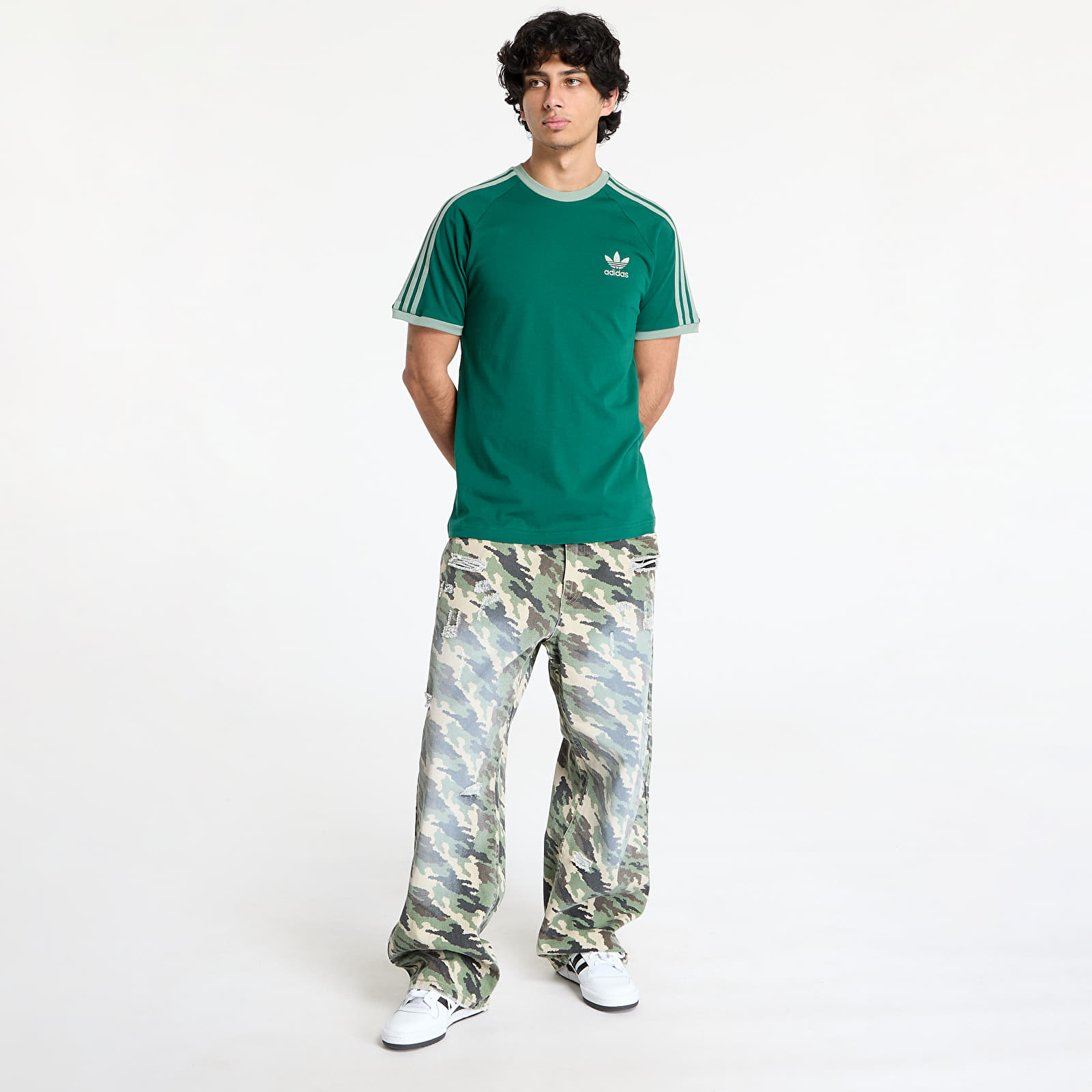 Men's T-shirts adidas Adicolor Classics 3-Stripes T-Shirt Collegiate Green
