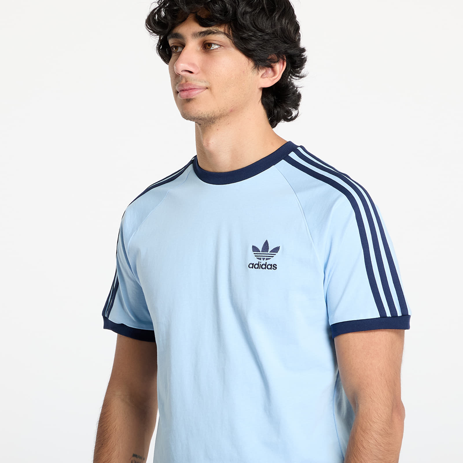 Tricouri pentru bărbați adidas Adicolor Classics 3-Stripes T-Shirt Clear Sky