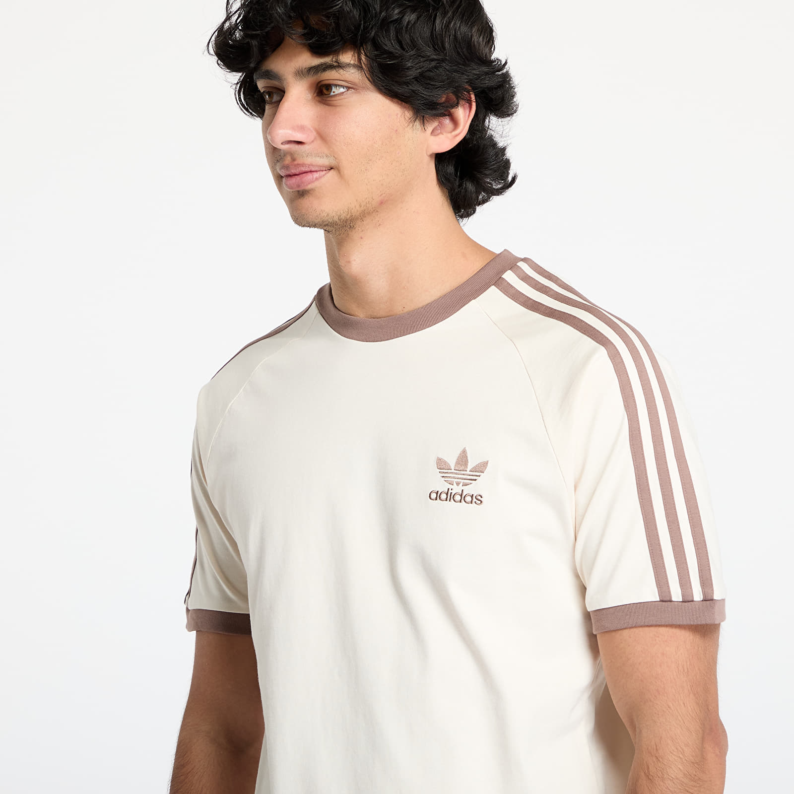 Tricouri pentru bărbați adidas Adicolor Classics 3-Stripes T-Shirt Wonder White