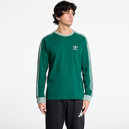 Tricou adidas Adicolor Classics 3-Stripes Longsleeve T-Shirt Collegiate Green