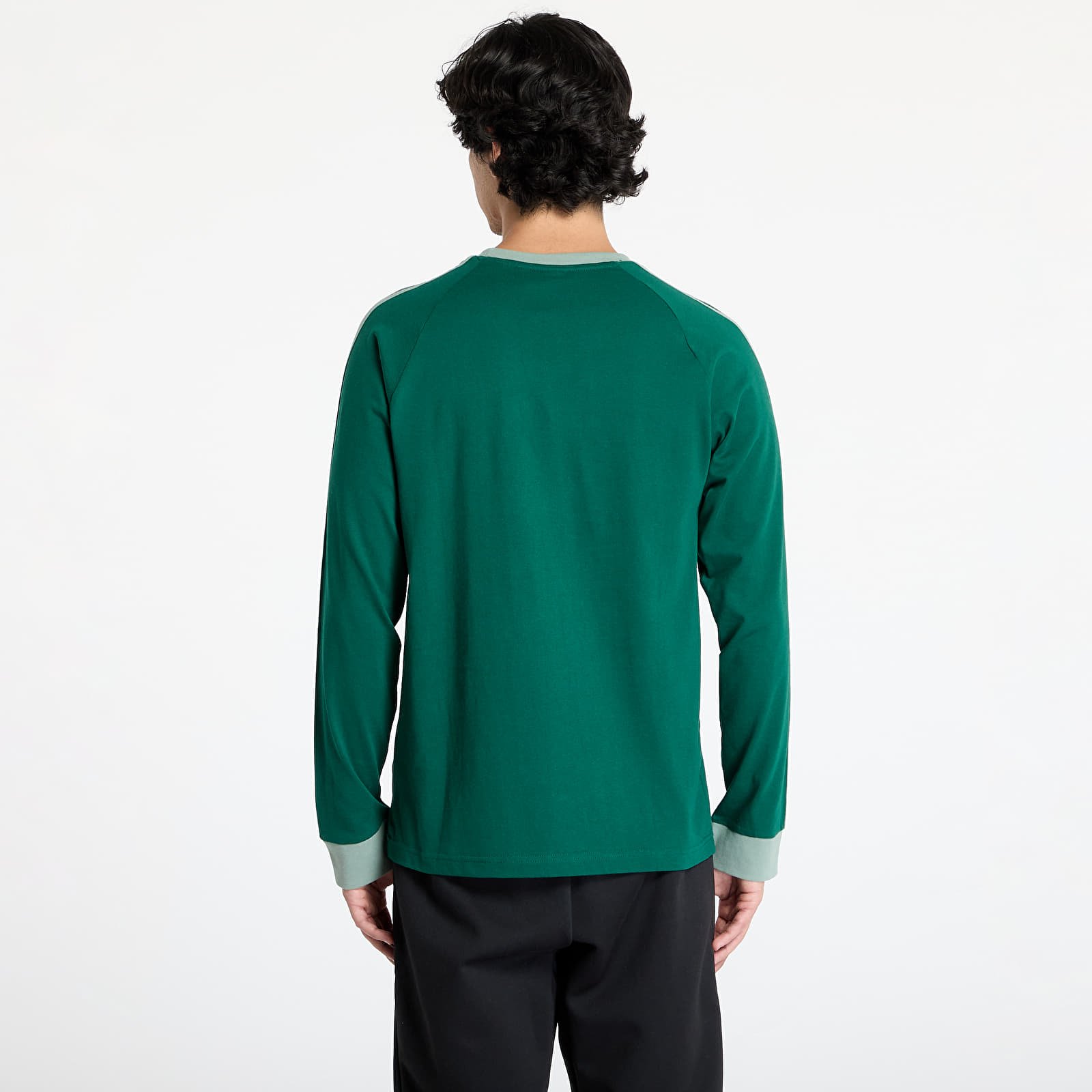 Camisetas hombre adidas Adicolor Classics 3-Stripes Longsleeve T-Shirt Collegiate Green