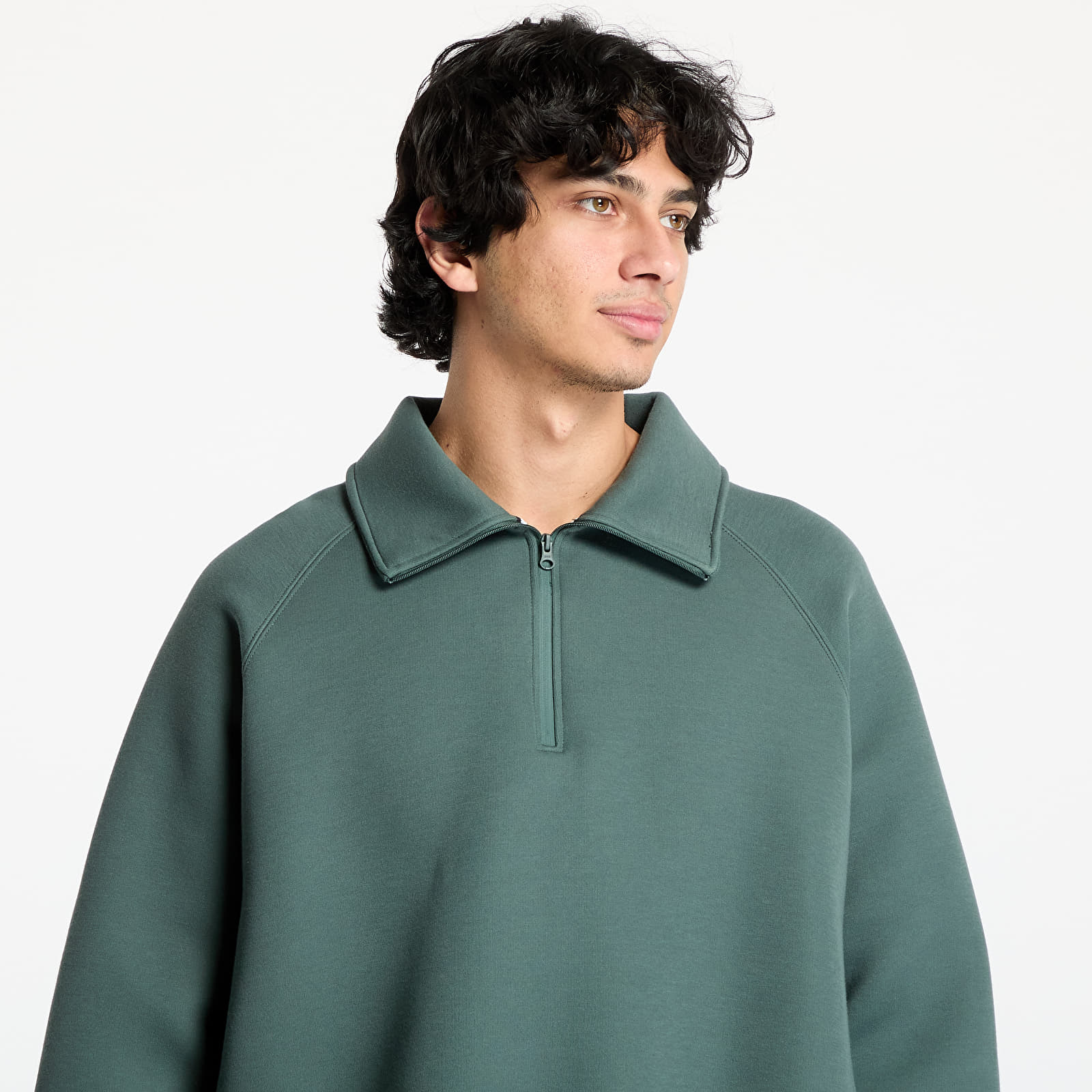 Sudaderas de hombre Nike Sportswear Tech Fleece Men's Half-Zip Top Vintage Green/ Vintage Green