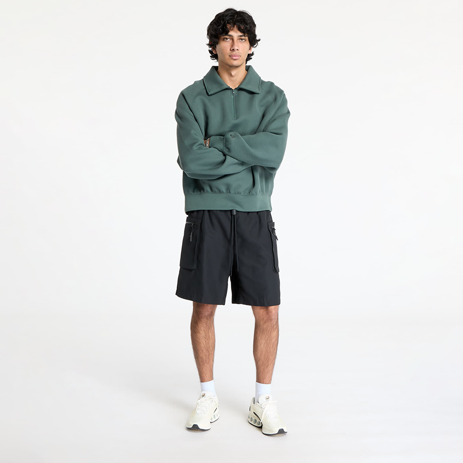 Sudaderas de hombre Nike Sportswear Tech Fleece Men's Half-Zip Top Vintage Green/ Vintage Green