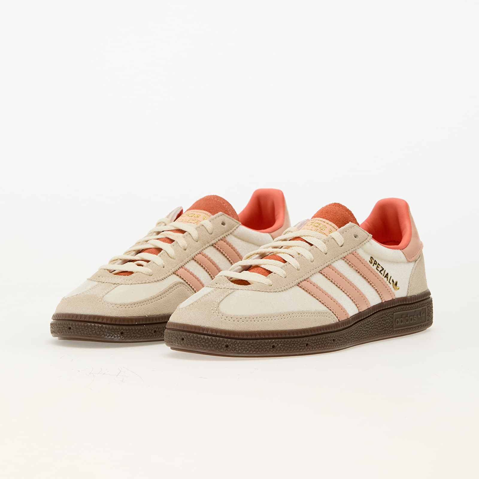 Women's sneakers and shoes adidas Handball Spezial W Cream White/ Powder Coral/ Semi Coral