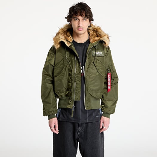 Kabát Alpha Industries 45P Hooded Custom Dark Olive