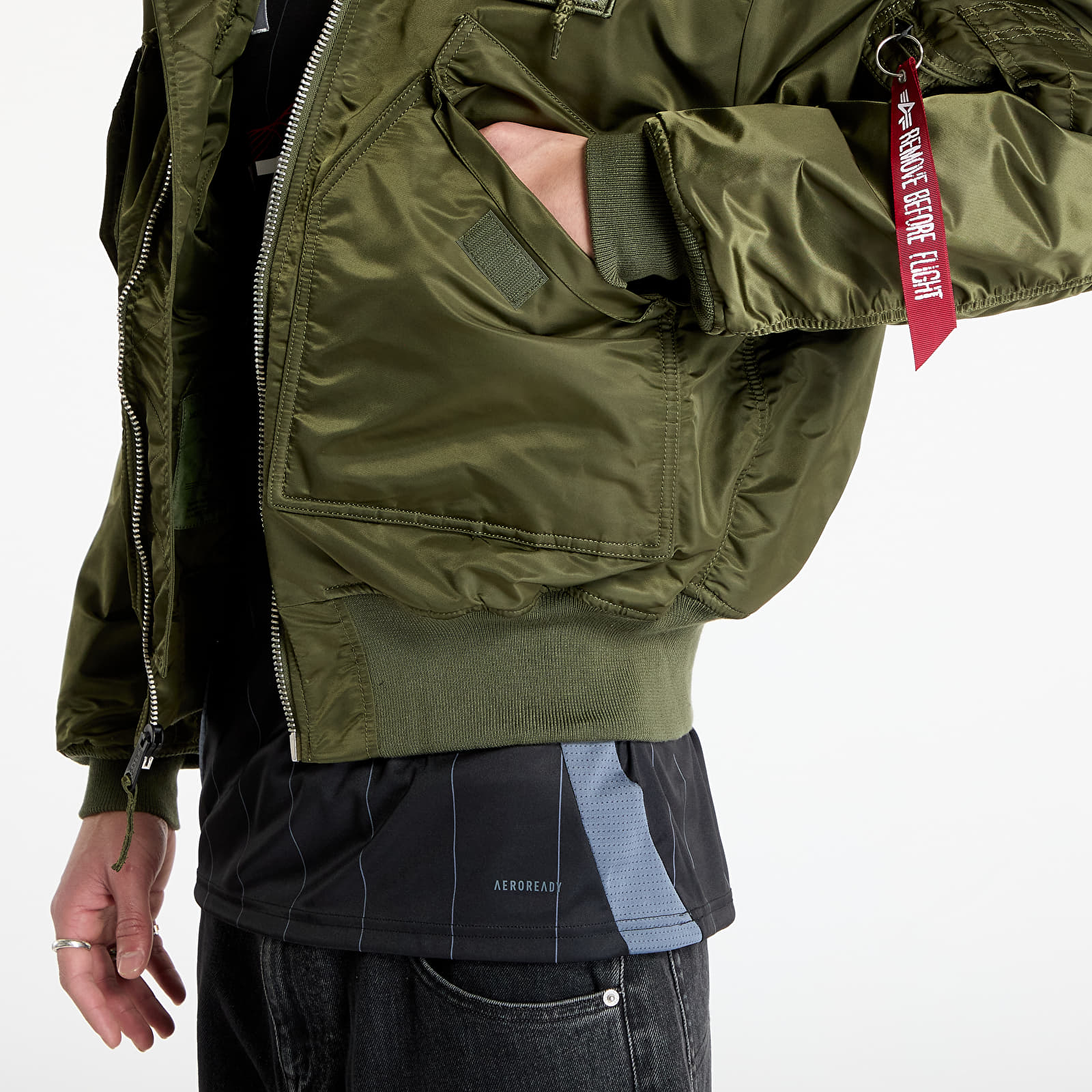Casacos Alpha Industries 45P Hooded Custom Dark Olive