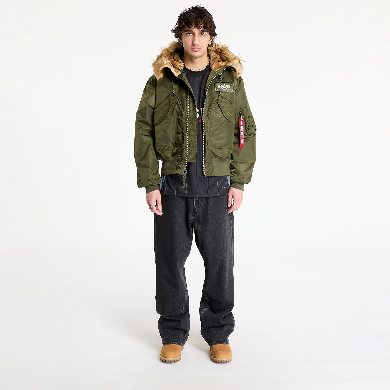 Casacos Alpha Industries 45P Hooded Custom Dark Olive