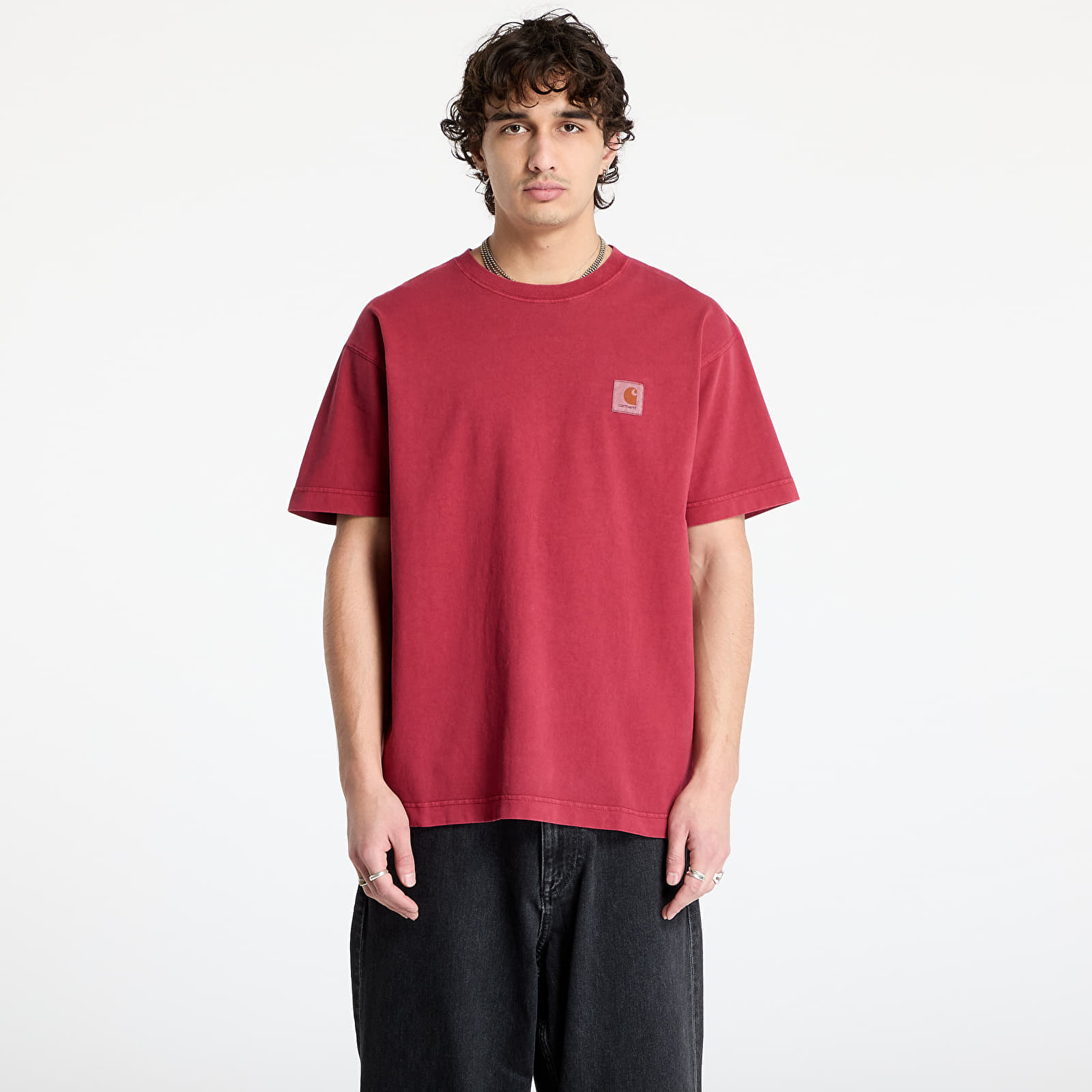 T-shirt Carhartt WIP L/S Vista T-Shirt UNISEX Scarlet Garment Dyed M