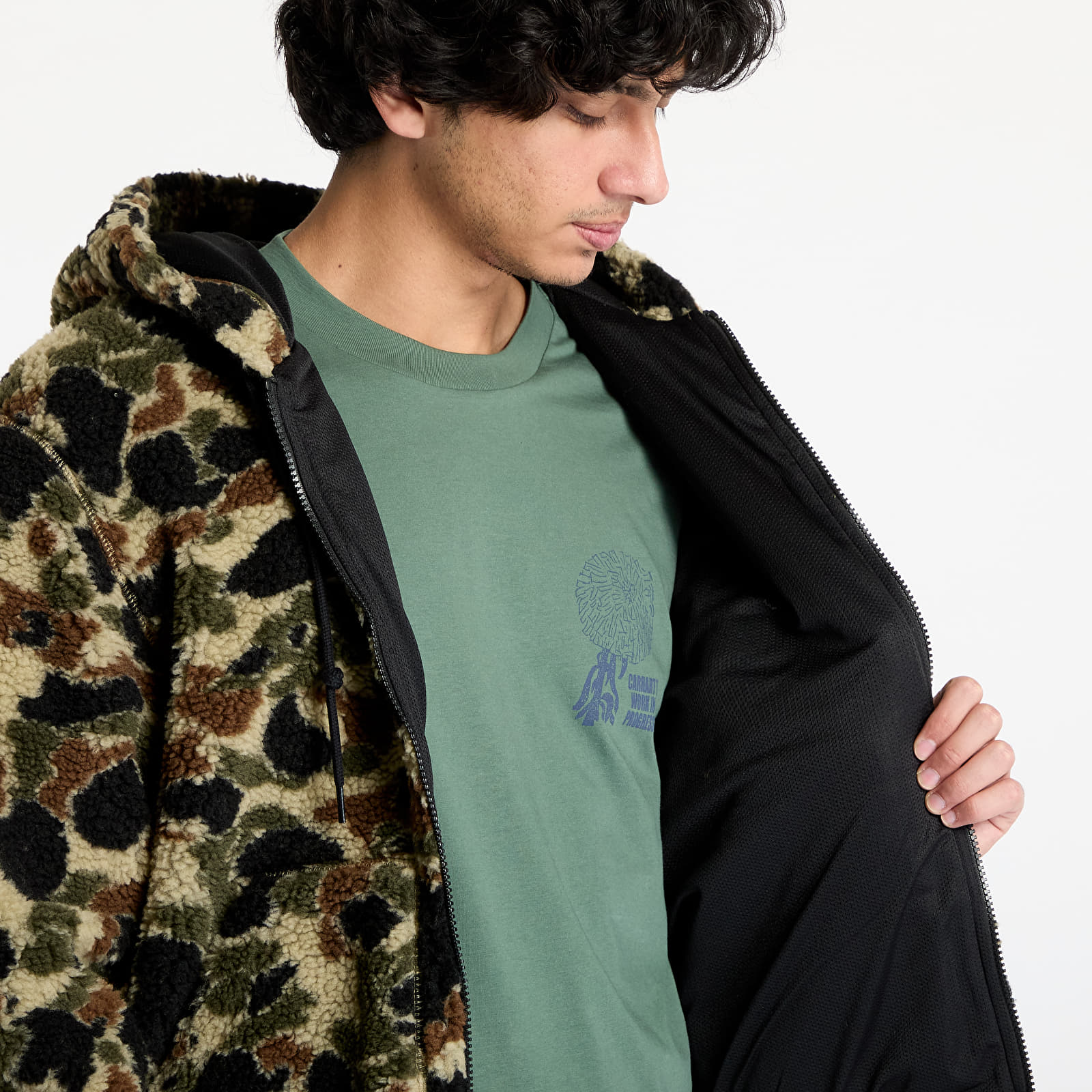 Мужские жилеты Carhartt WIP OG Active Liner UNISEX Camo Duck Jacquard/ Green