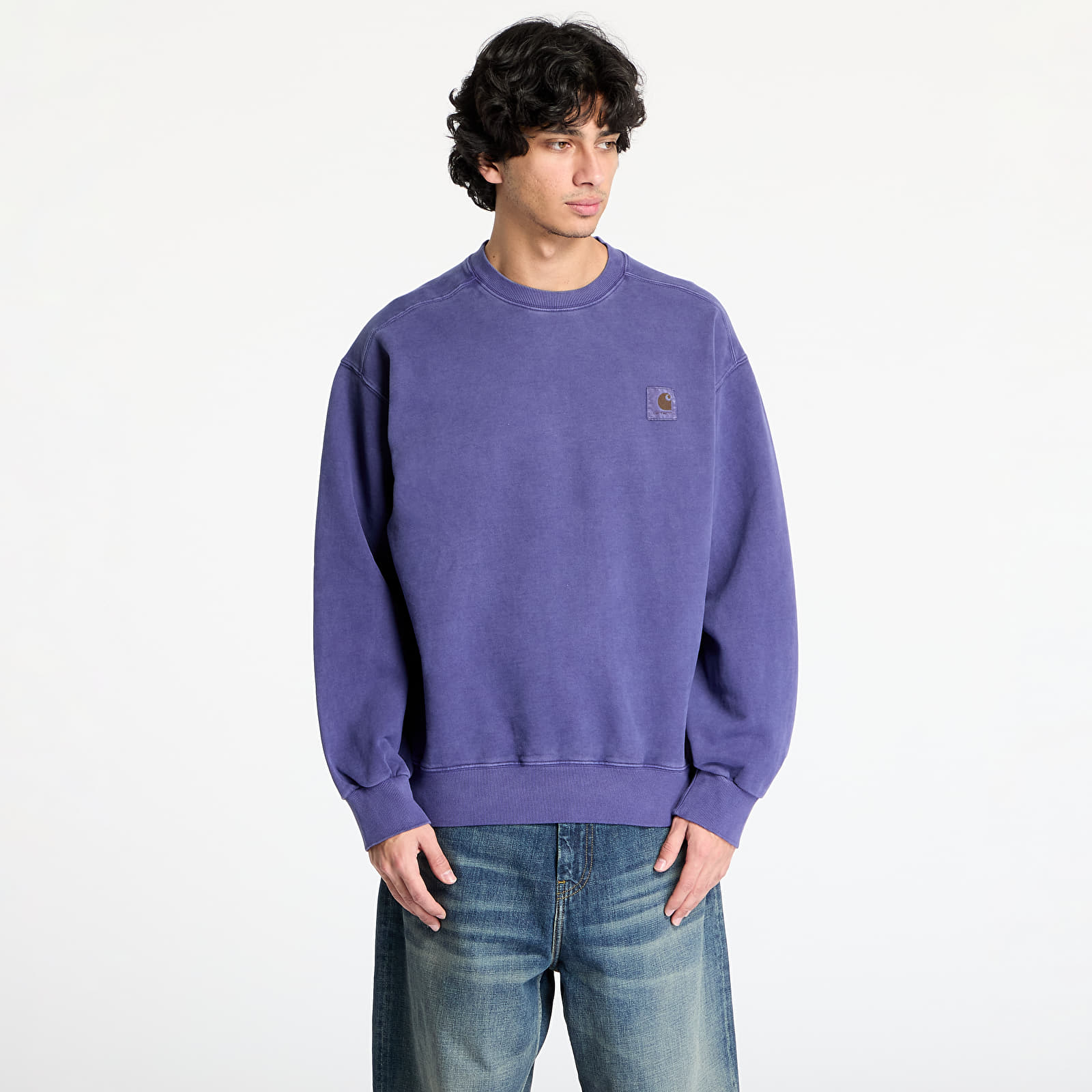 Pánské mikiny Carhartt WIP Vista Sweatshirt UNISEX Aura Garment Dyed
