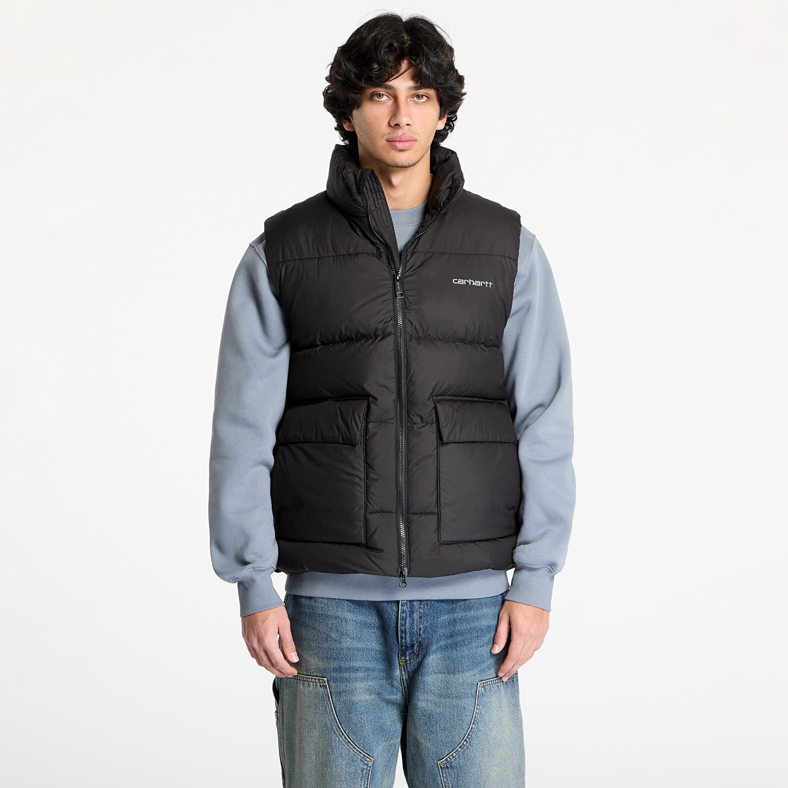 Men's vests Carhartt WIP Springfield Vest UNISEX Black/ Misty Grey