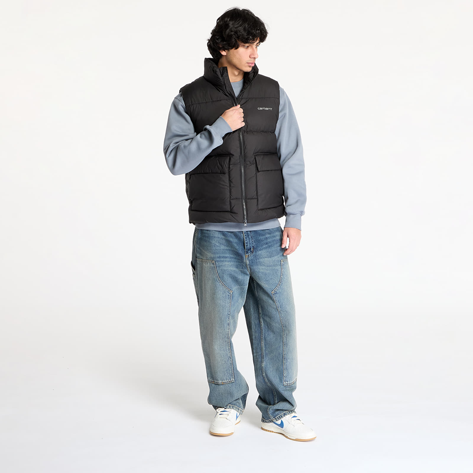 Men's vests Carhartt WIP Springfield Vest UNISEX Black/ Misty Grey