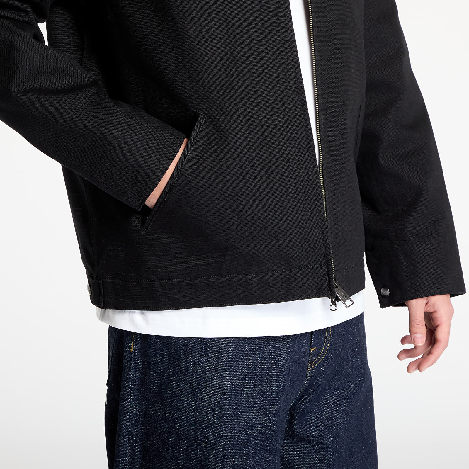 Pánské bundy Carhartt WIP Detroit Jacket UNISEX Black/ Black Rigid