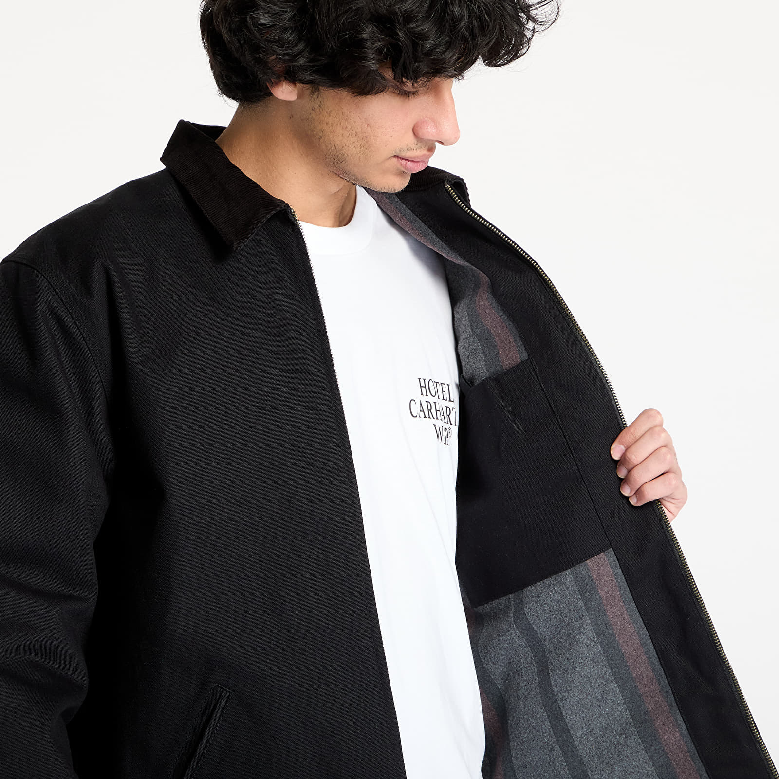 Pánské bundy Carhartt WIP Detroit Jacket UNISEX Black/ Black Rigid