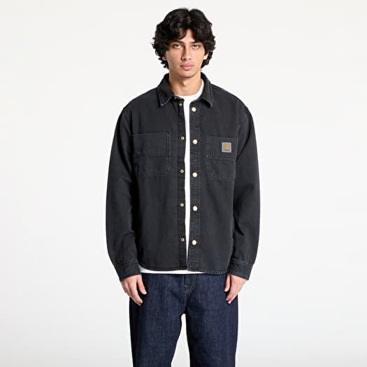 Carhartt WIP Conro Shirt Jacket UNISEX Black Stone Dyed