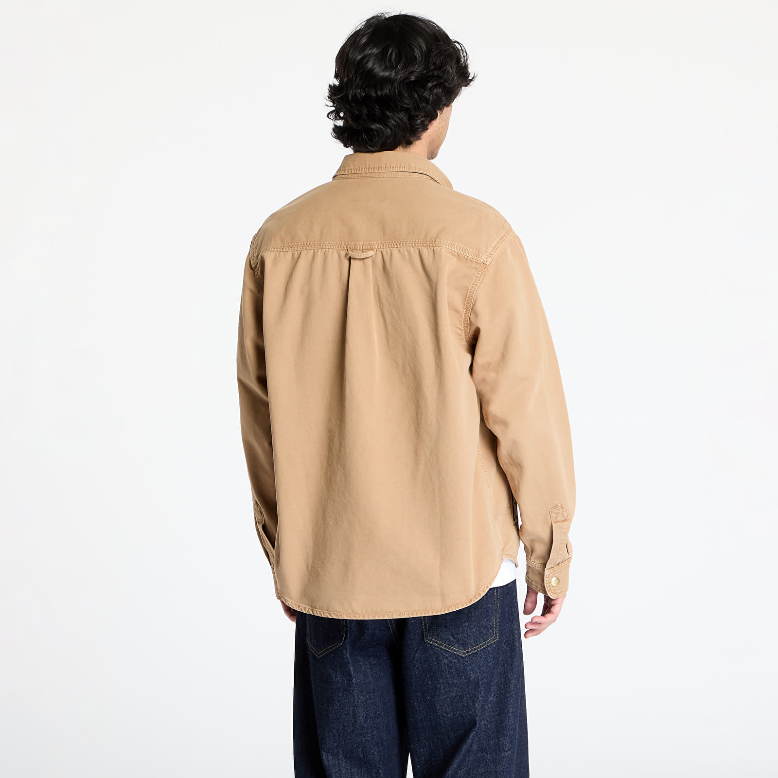 Camisas para hombre Carhartt WIP Conro Shirt Jac UNISEX Peanut Stone Dyed