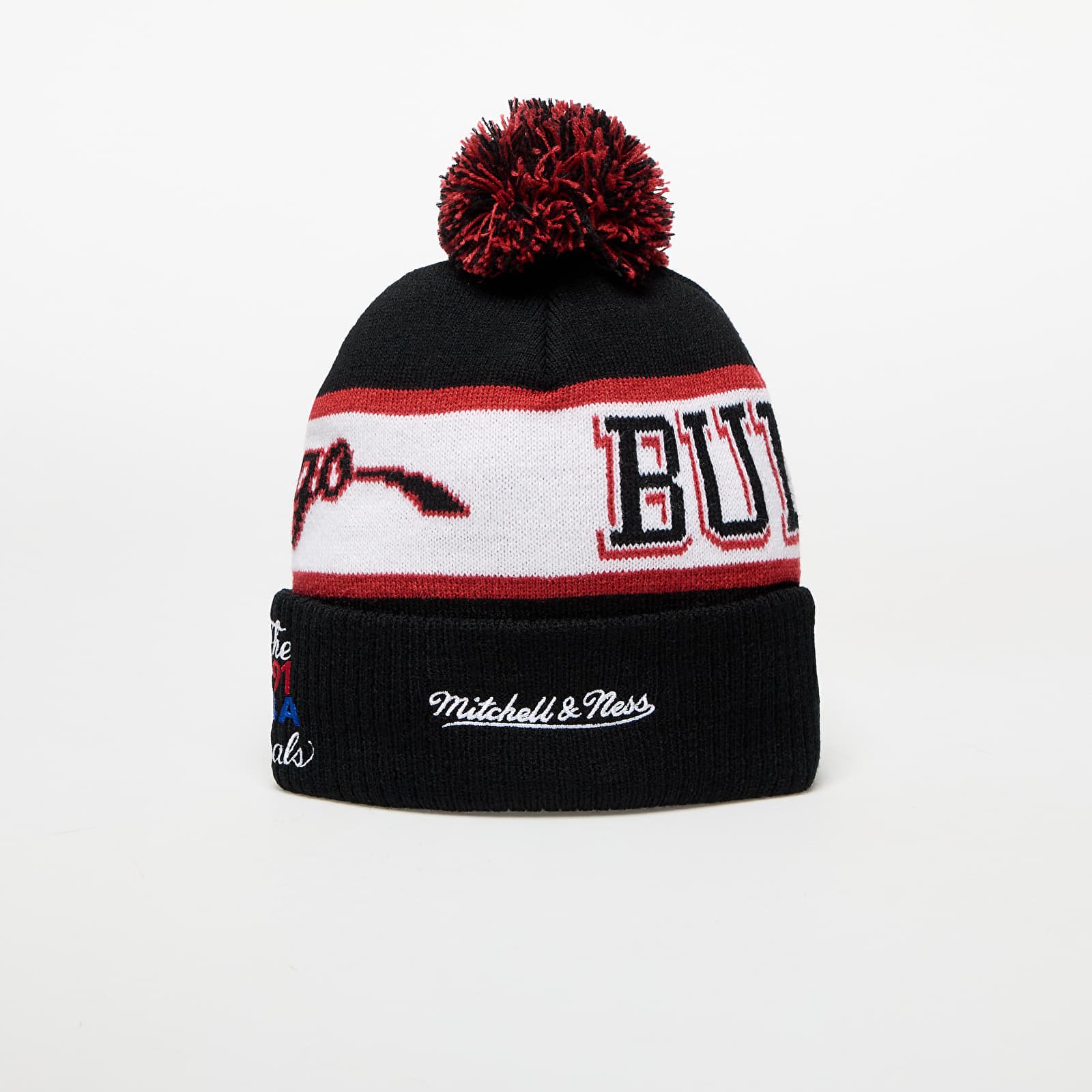Mütsid Mitchell & Ness NBA Block Sweep Pom Knit Chicago Bulls Black