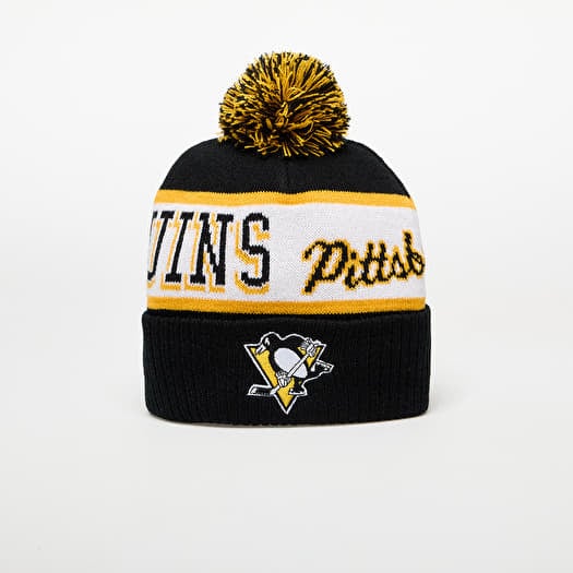 Hat Mitchell & Ness NHL Block Sweep Pom Knit Pittsburgh Penguins Black