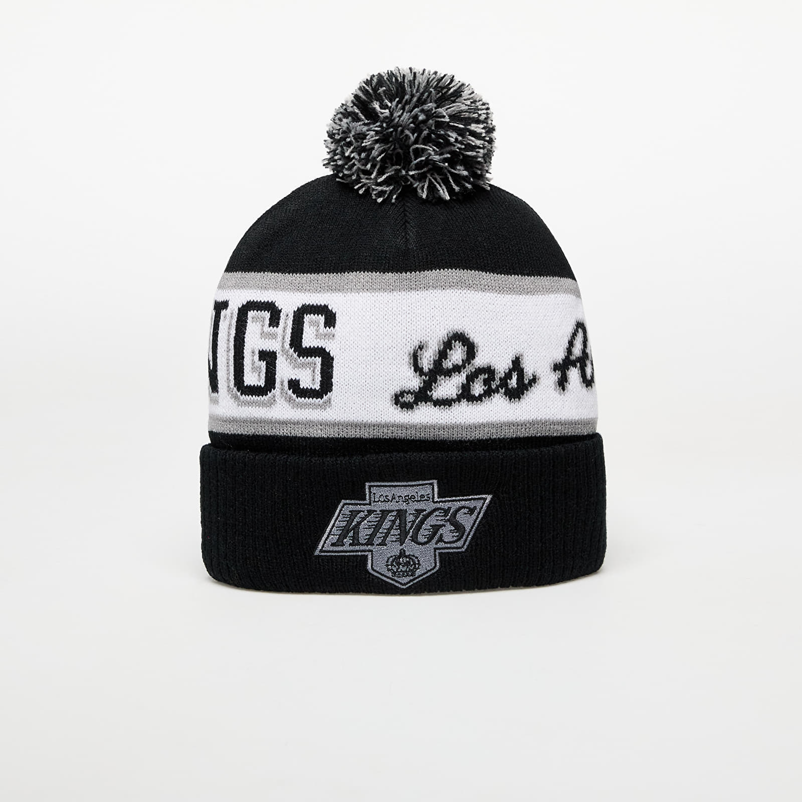 Mütsid Mitchell & Ness NHL Block Sweep Pom Knit Vntg Los Angeles Kings Black