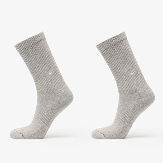 Nike Everyday Cushioned Crew Socks 2-Pack Dark Grey Heather/ White