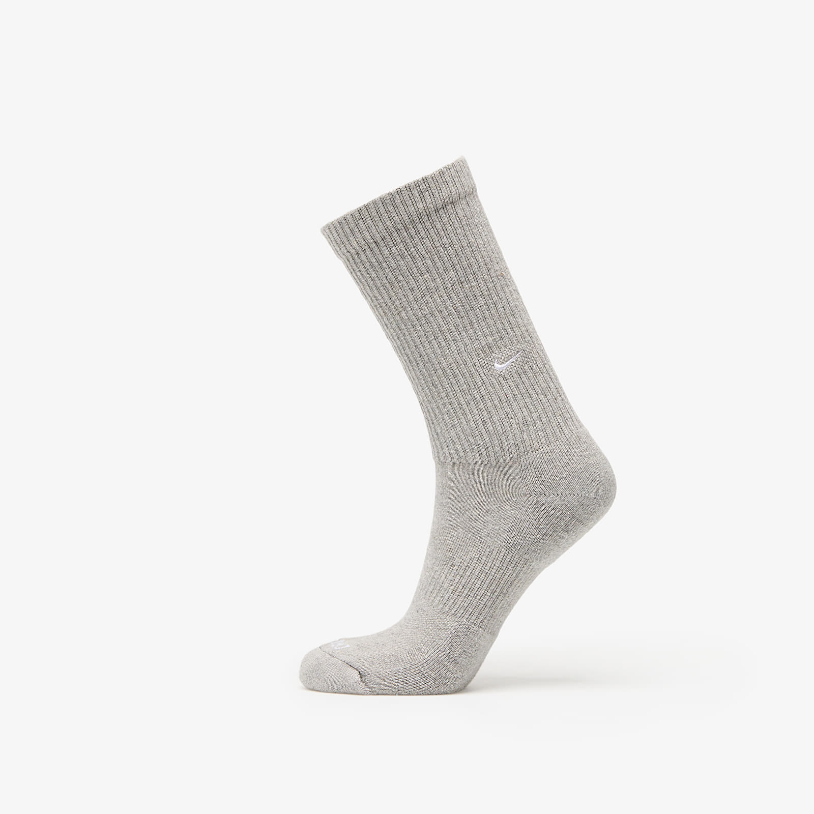 Men's socks Nike Everyday Cushioned Crew Socks 2-Pack Dark Grey Heather/ White