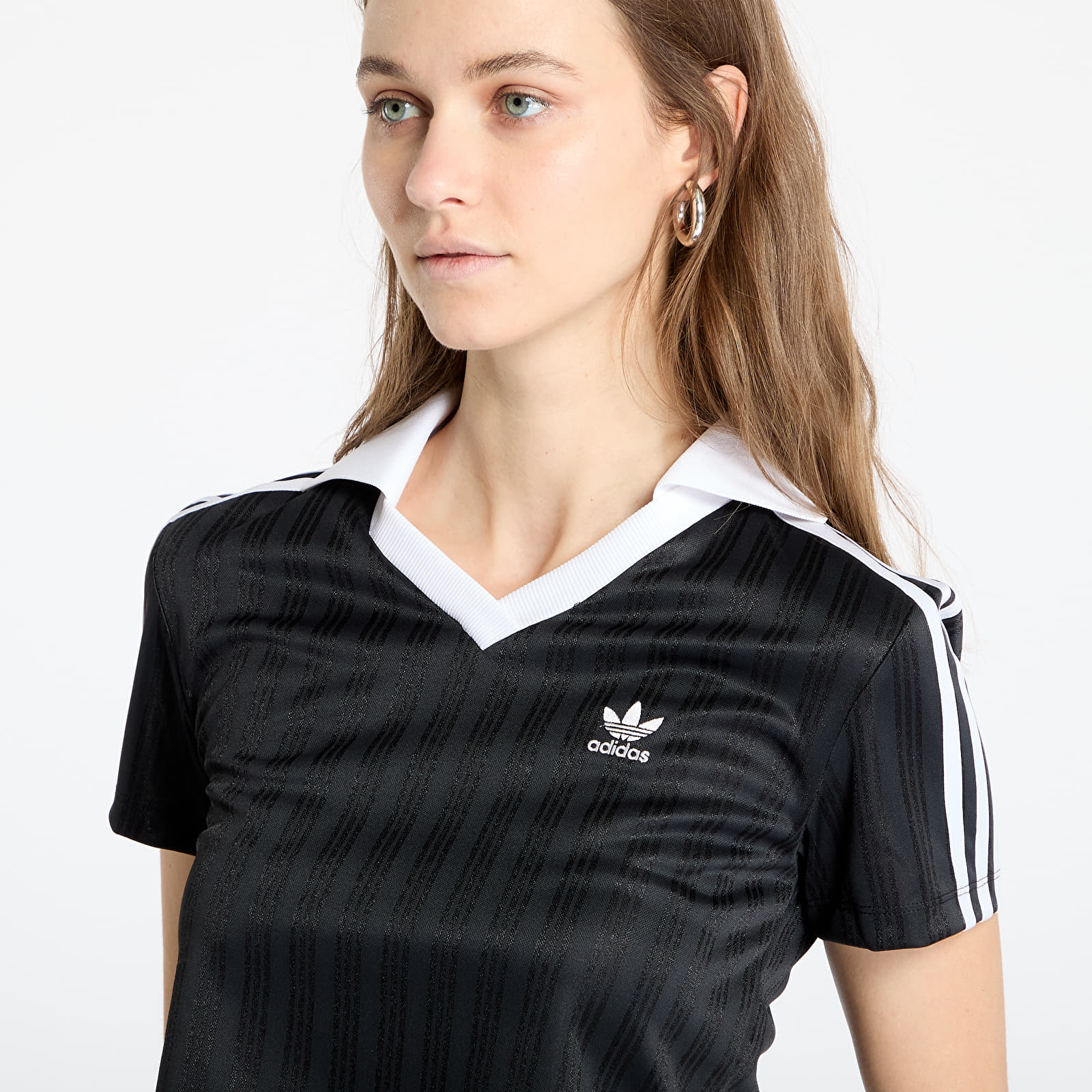 Koszulki damskie adidas V-Neck Polo Black