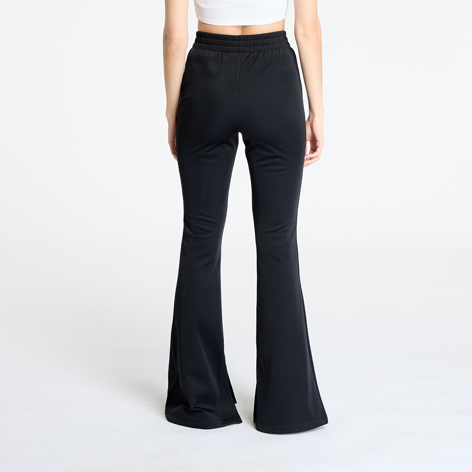 Damskie spodnie dresowe adidas 3 Stripes Flared Firebird Trackpant Black