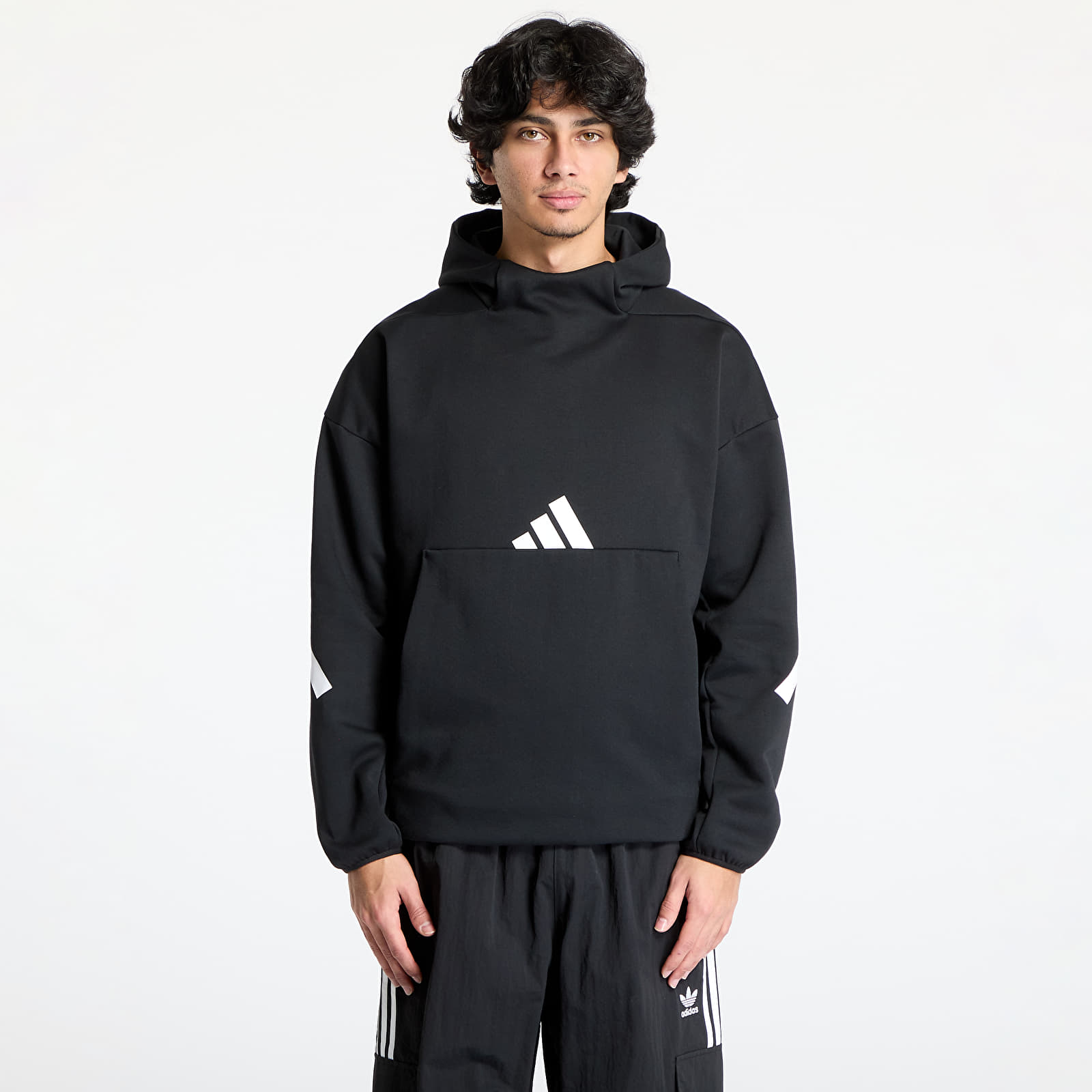 Men's sweatshirts adidas Z.N.E. Hoodie Black/ White