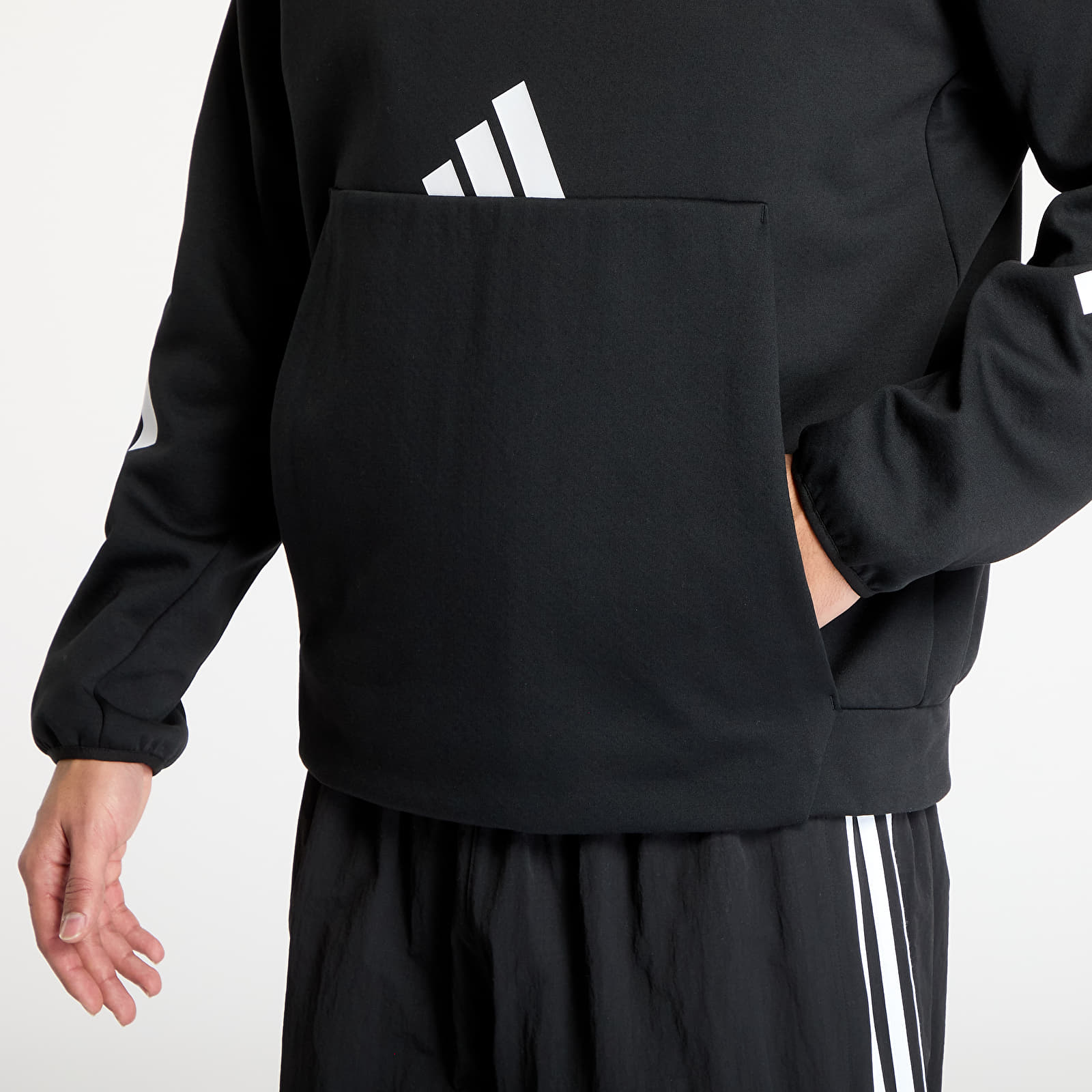 Men's sweatshirts adidas Z.N.E. Hoodie Black/ White