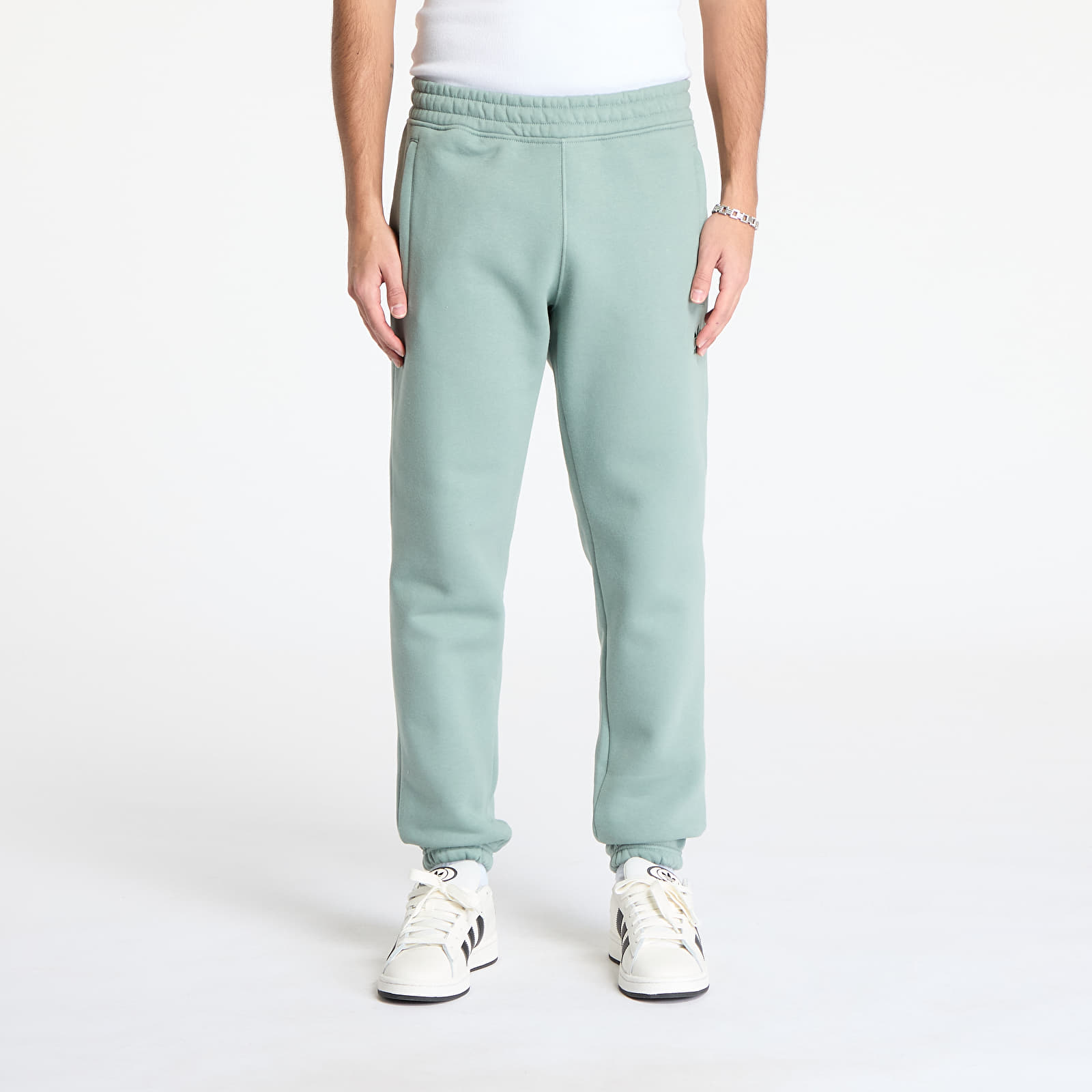 Pantalones de chándal para hombre adidas Trefoil Essentials Pants Silver Green