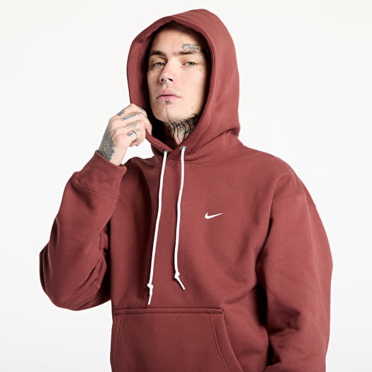 Sweatshirts pour hommes Nike Solo Swoosh Men s Fleece Pullover Hoodie Dark Pony White Queens