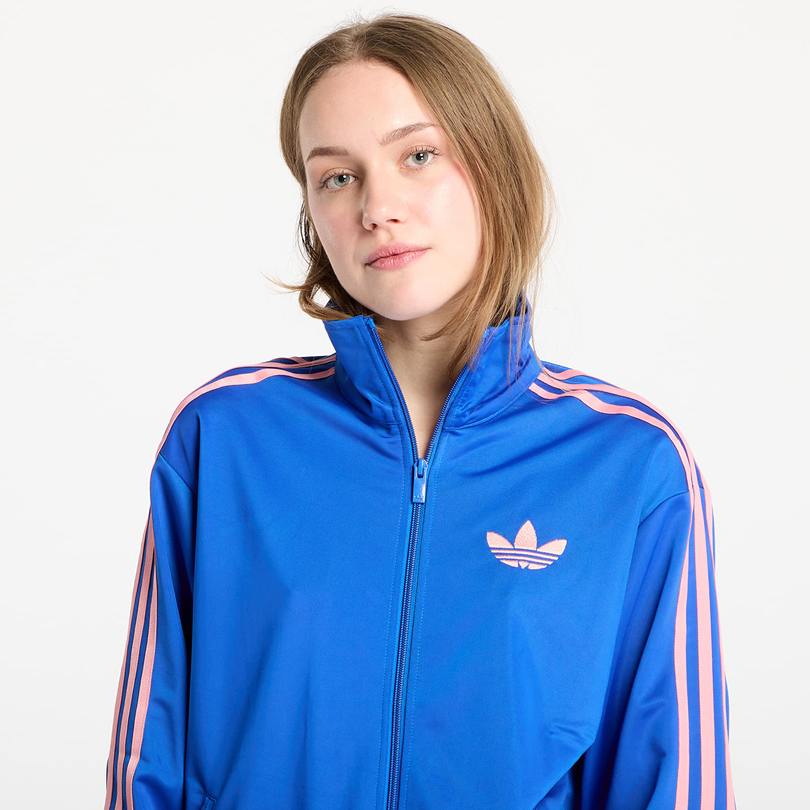 Hoodies and sweatshirts  adidas Firebird Adicolor Classic Loose Tracktop Blue/ Semi Pink Spark