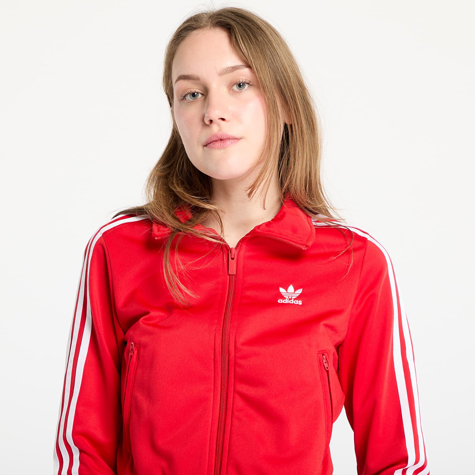 Sudaderas de mujer adidas Firebird Adicolor Tracktop Better Scarlet
