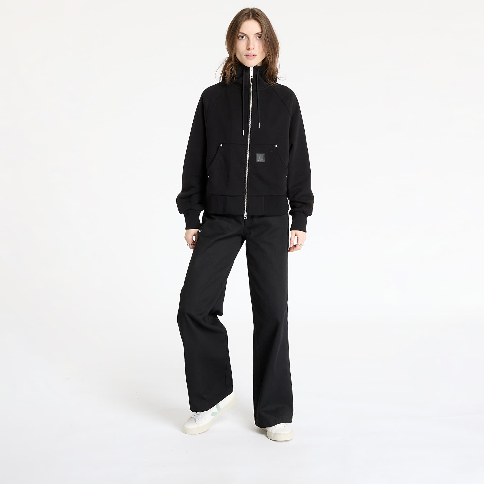 Naiste kampsunid Carhartt WIP W' Hooded Eldon Jacket Black