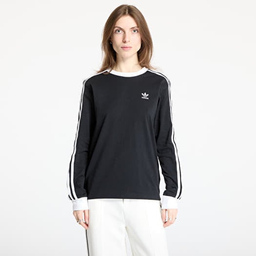 T-shirt adidas Adicolor 3 Stripe Regular Long Sleeve Black