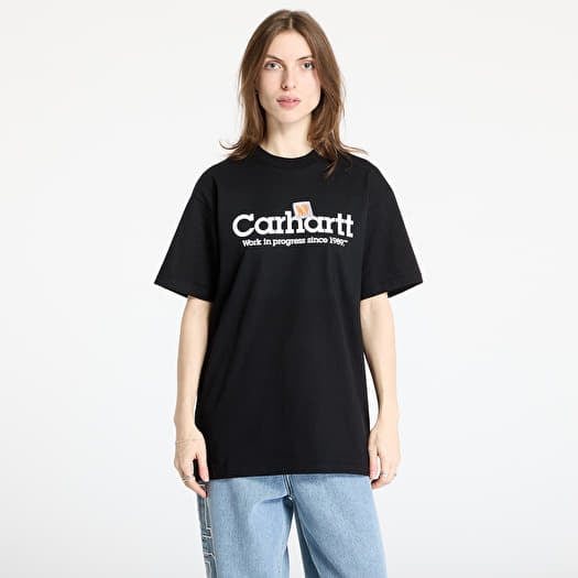 Tričko Carhartt WIP S/S Label Script T-Shirt UNISEX Black