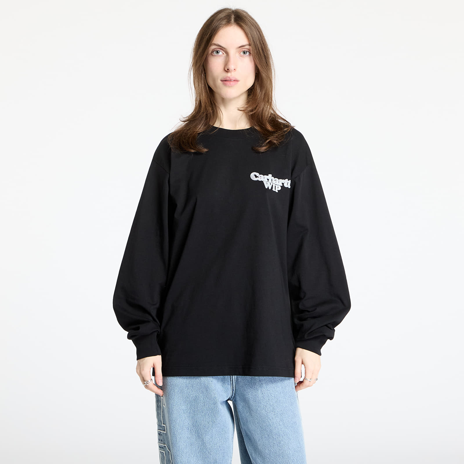 Moške majice Carhartt WIP L/S Chain Link T-Shirt UNISEX Black/ Silver