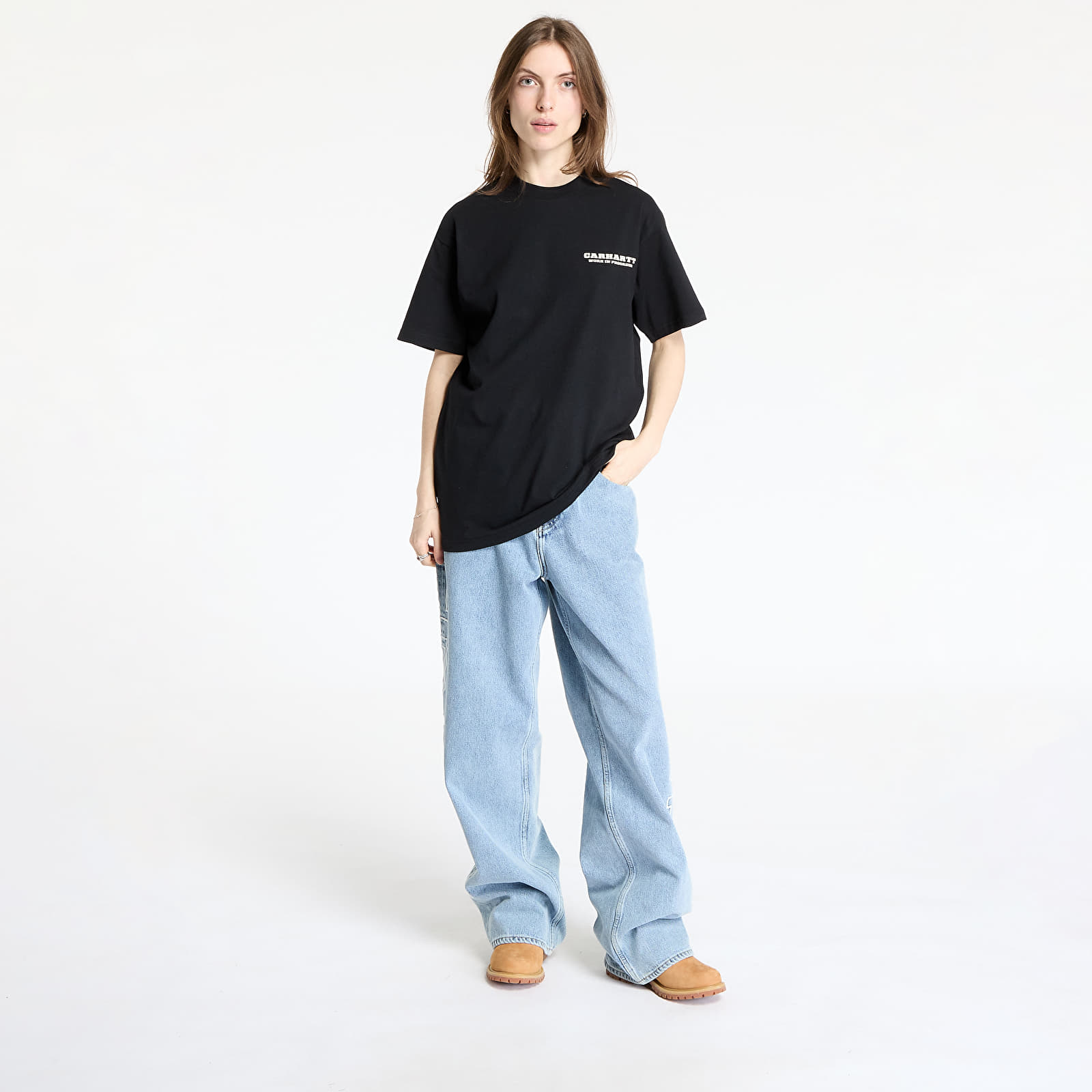 Men's T-shirts Carhartt WIP S/S Runaway T-Shirt UNISEX Black/ Wax