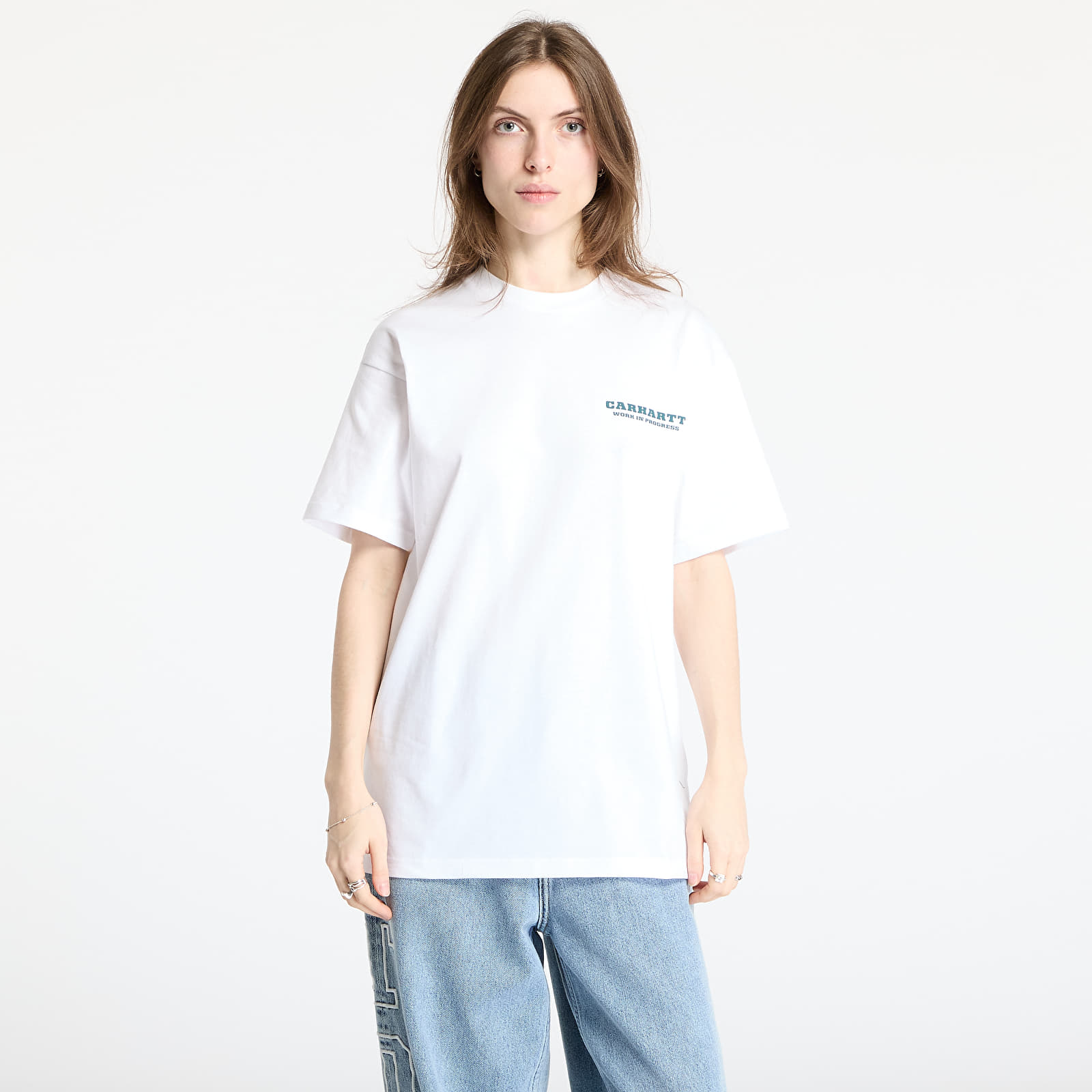 Vyriški marškinėliai Carhartt WIP S/S Runaway T-Shirt UNISEX White/ Malachite